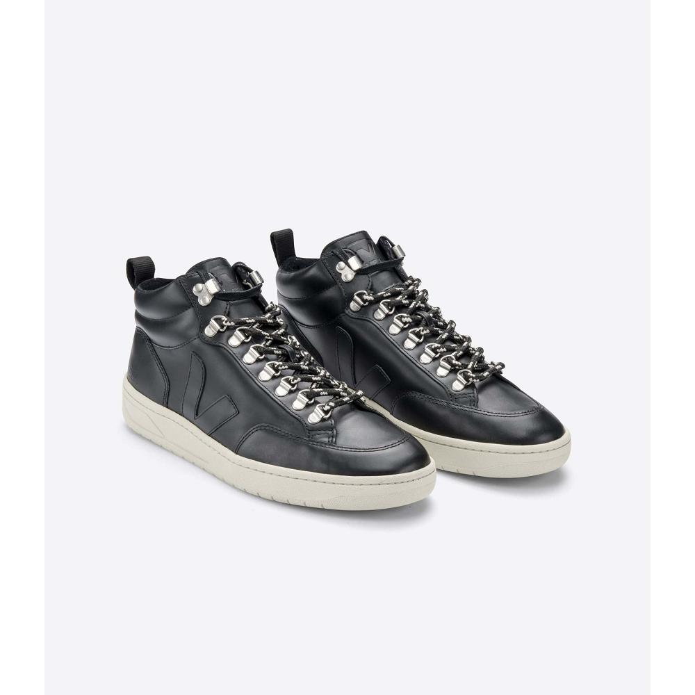 Veja RORAIMA LEATHER Hoog Dames Black/White | BE 355CTV